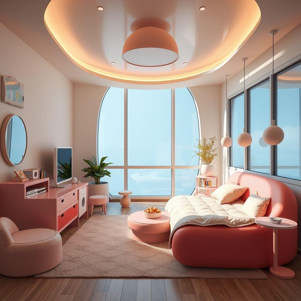 Retro Futuristic Kids Room design example 2