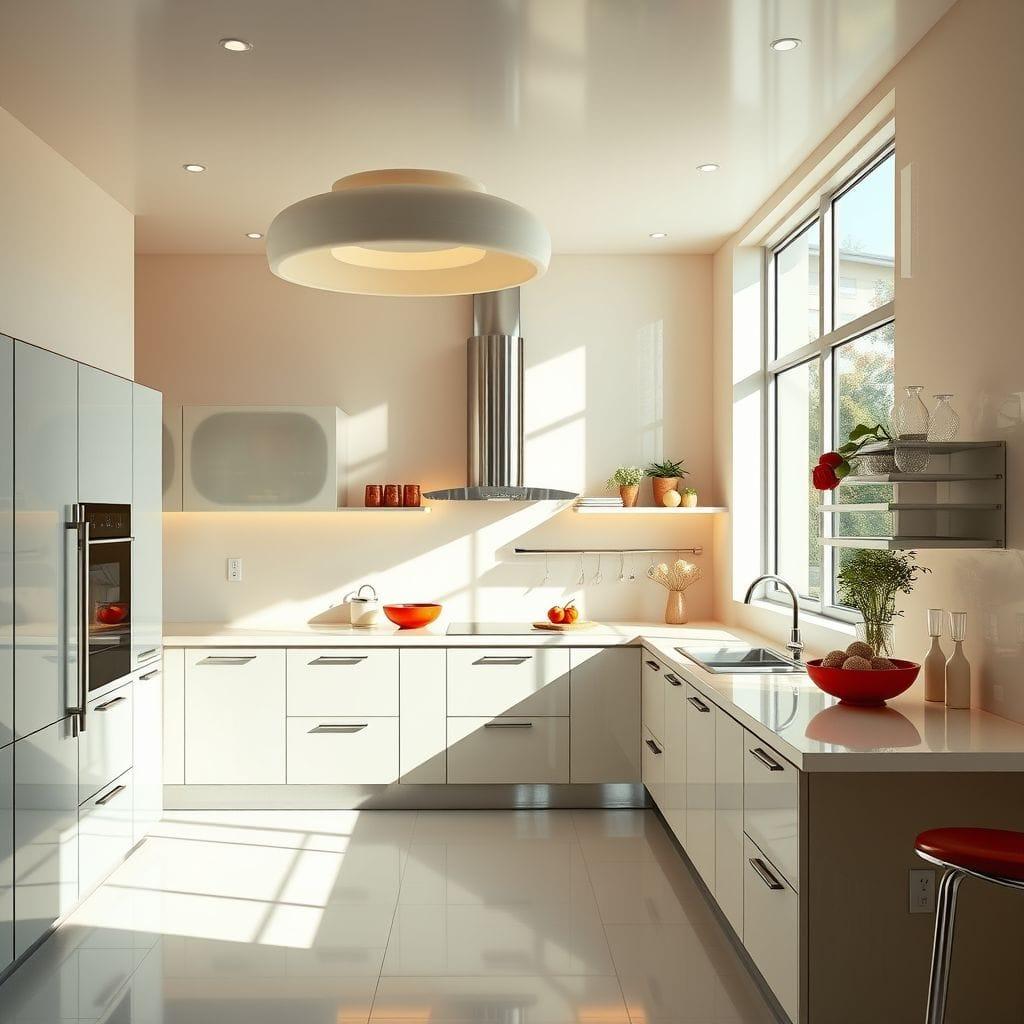 Retro Futuristic Kitchen design example 1