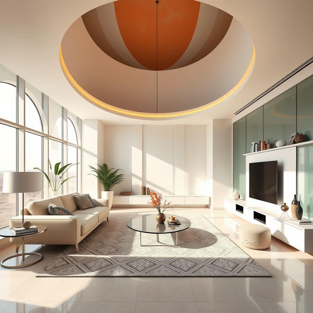 Retro Futuristic Living Room design example 3