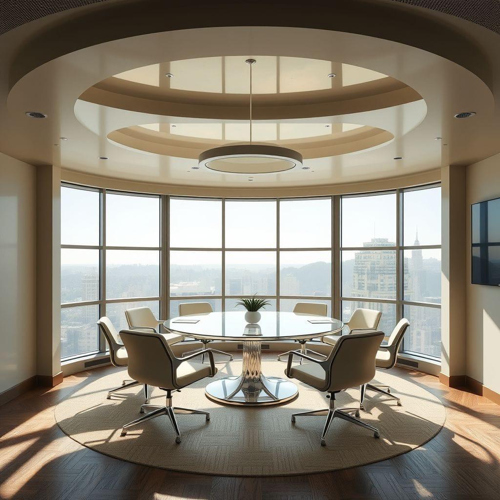 Retro Futuristic Meeting Room design example 3