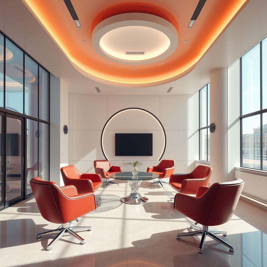 Retro Futuristic Meeting Room design example 4