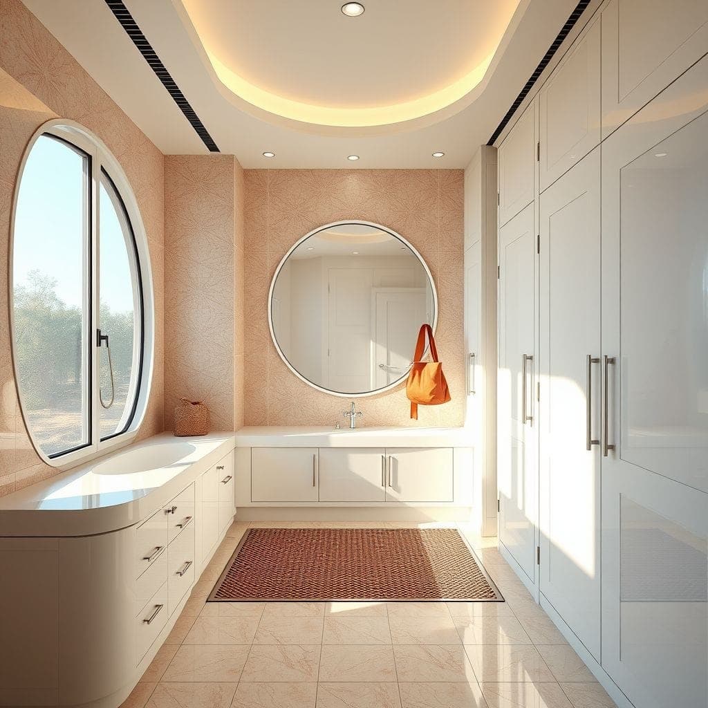 Retro Futuristic Mudroom design example 3