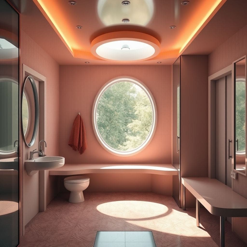 Retro Futuristic Mudroom design example 4