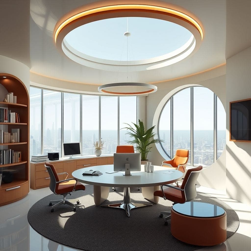 Retro Futuristic Office design example 3