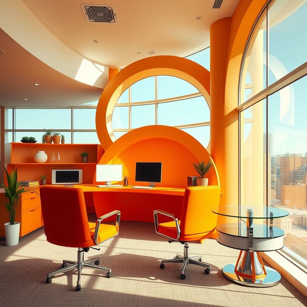 Retro Futuristic Office design example 4