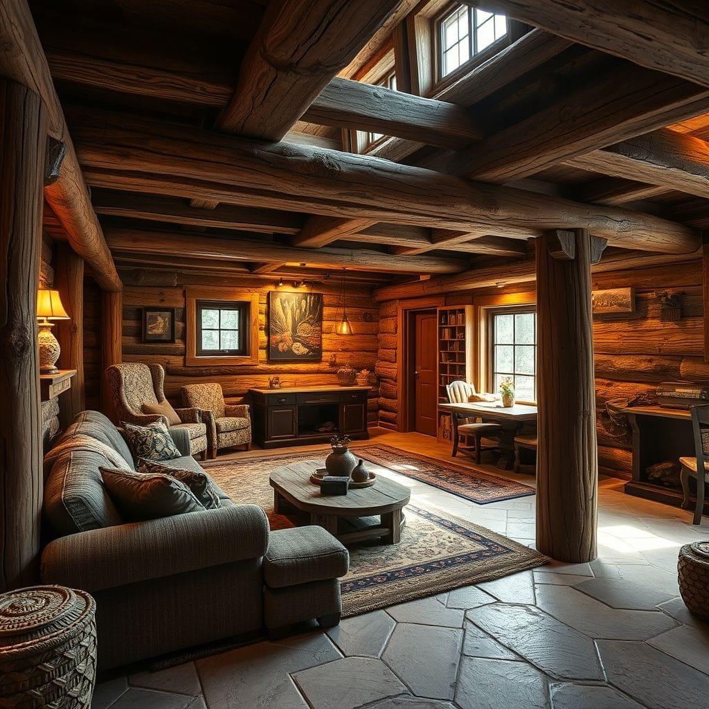 Rustic Basement design example 1