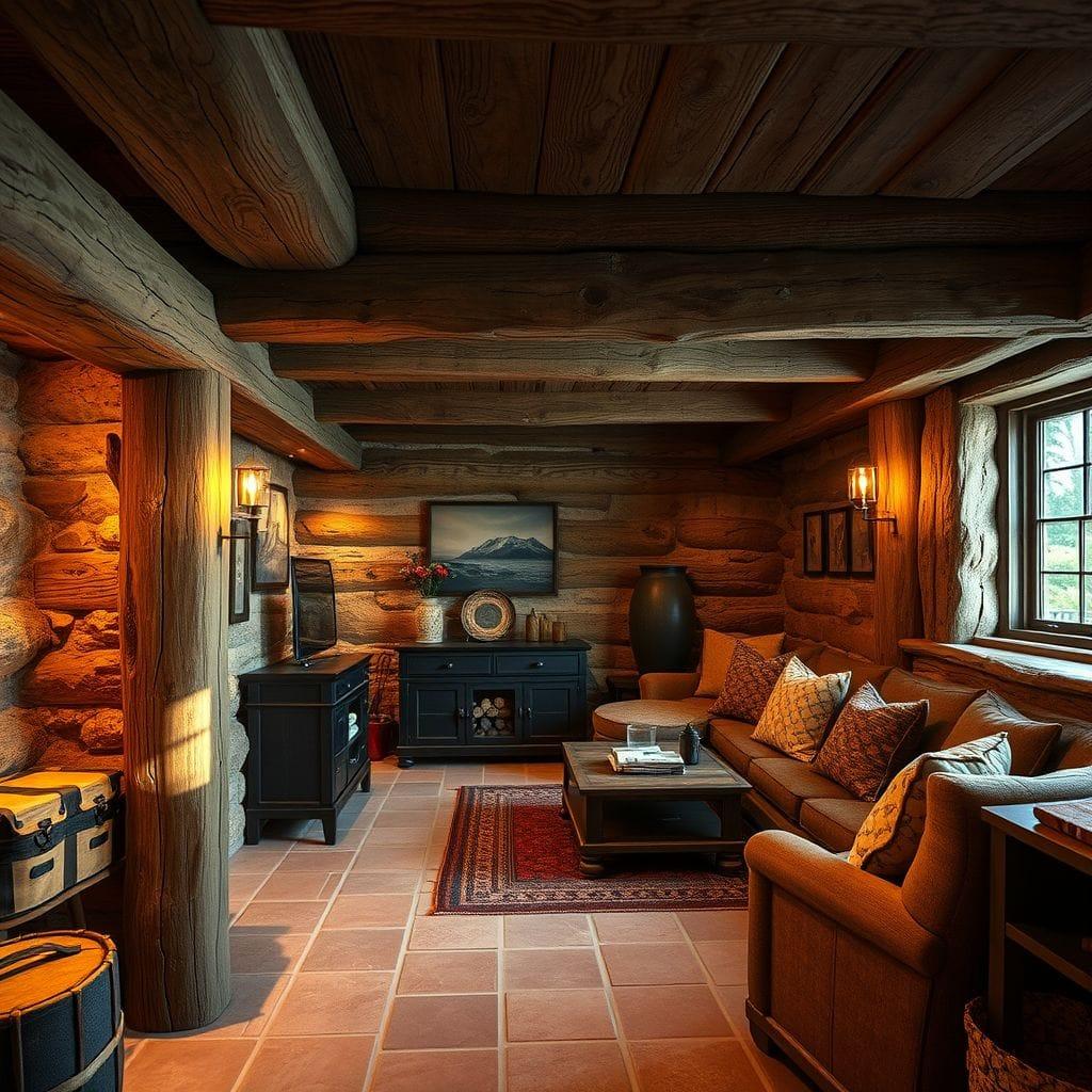 Rustic Basement design example 2