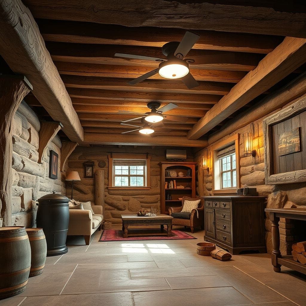 Rustic Basement design example 3
