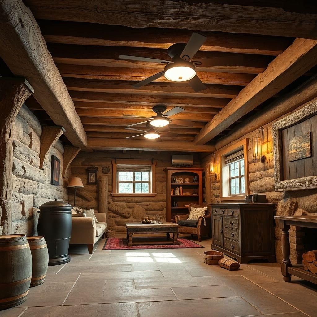 Rustic Basement design example 3