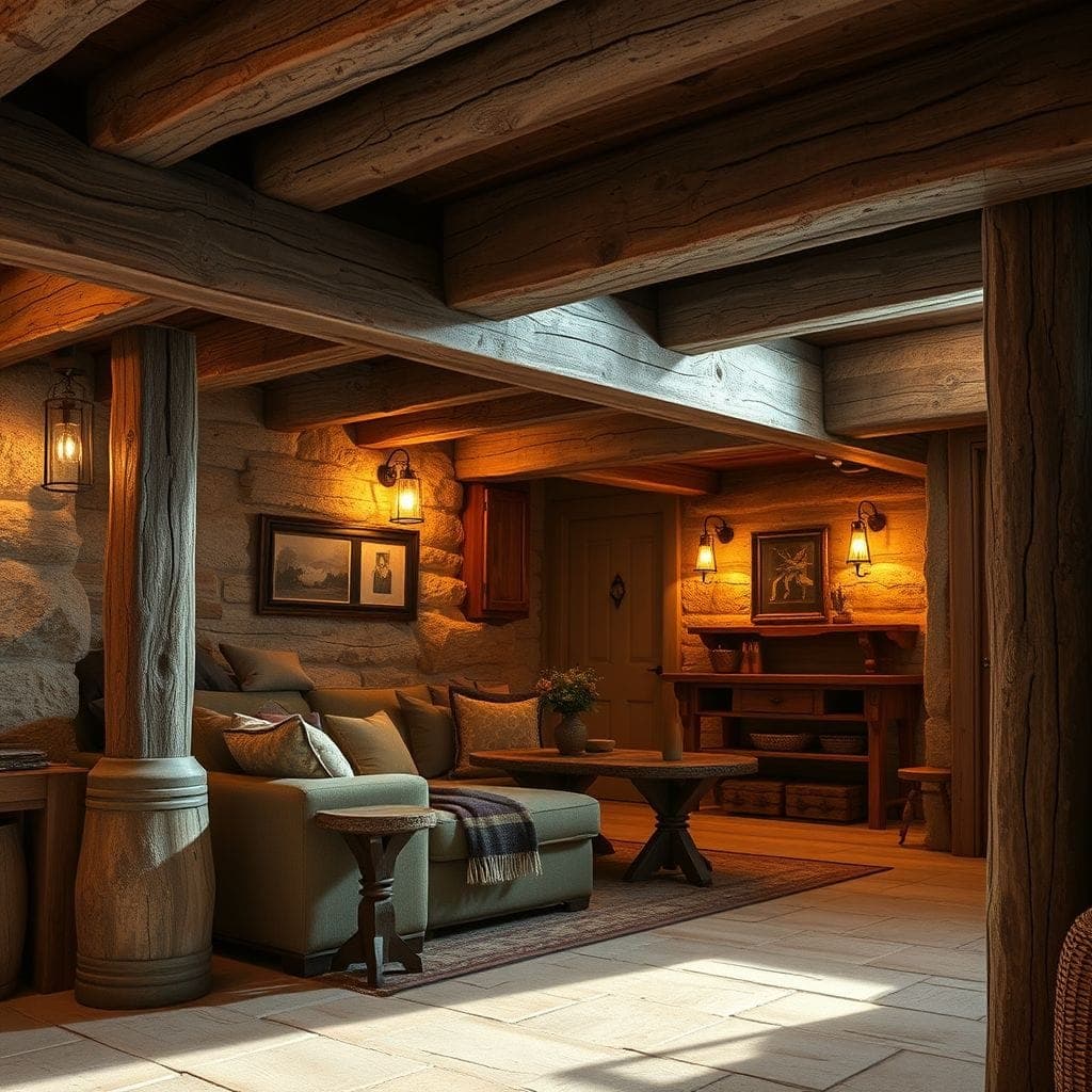 Rustic Basement design example 4