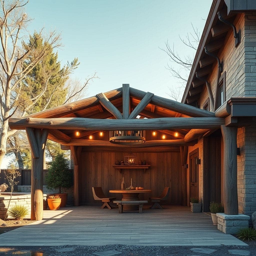 Rustic Carport design example 4