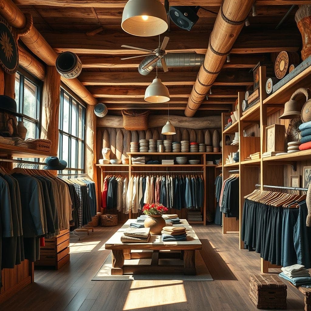 Rustic Clothing Store design example 2