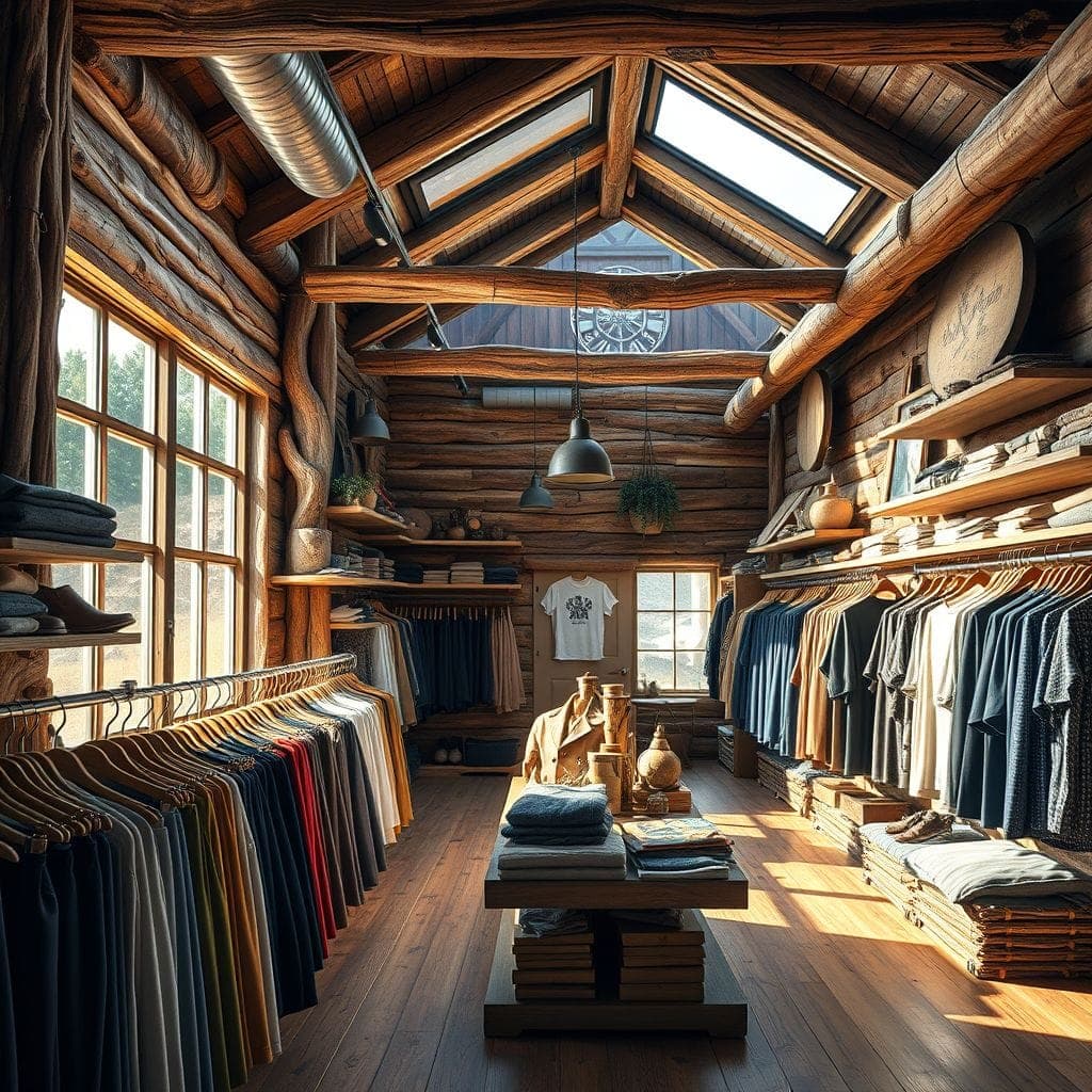 Rustic Clothing Store design example 4