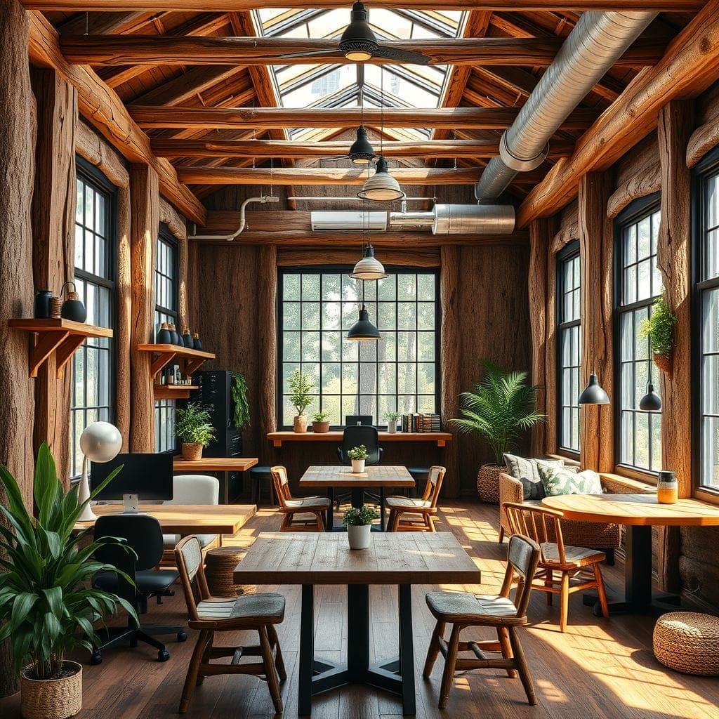 Rustic Coworking Space design example 1