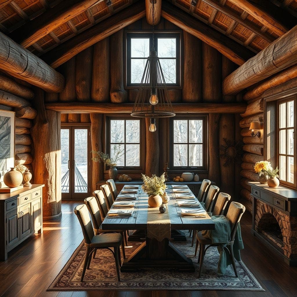 Rustic Dining Room design example 1