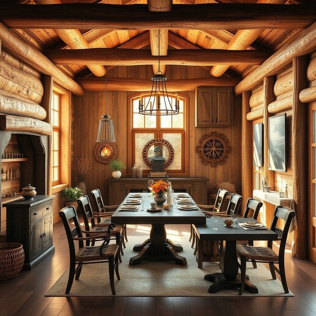 Rustic Dining Room design example 3