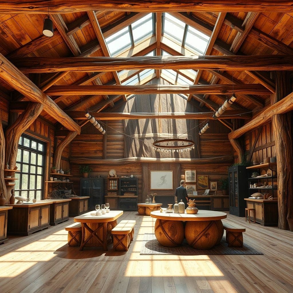 Rustic Exhibition Space design example 4
