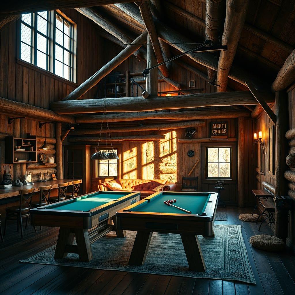 Rustic Game Room design example 1