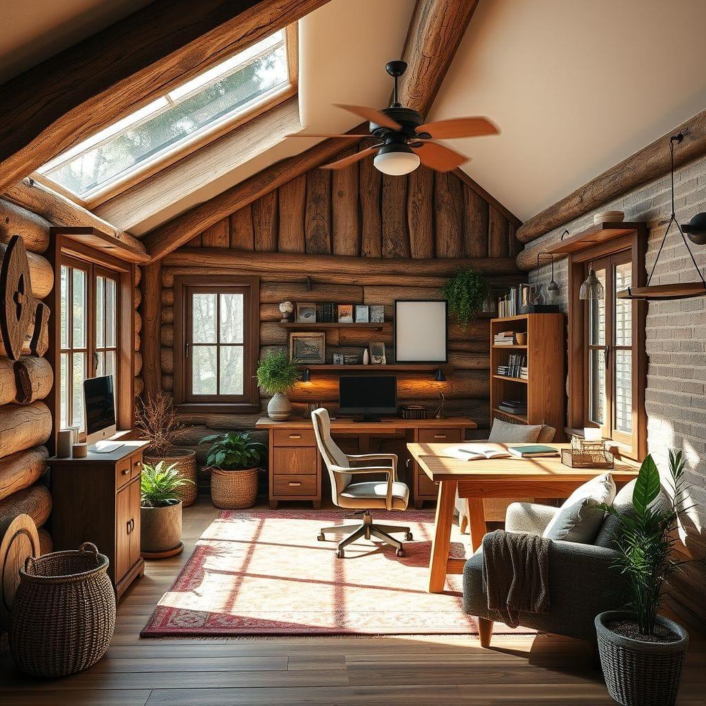 Rustic Home Office design example 1
