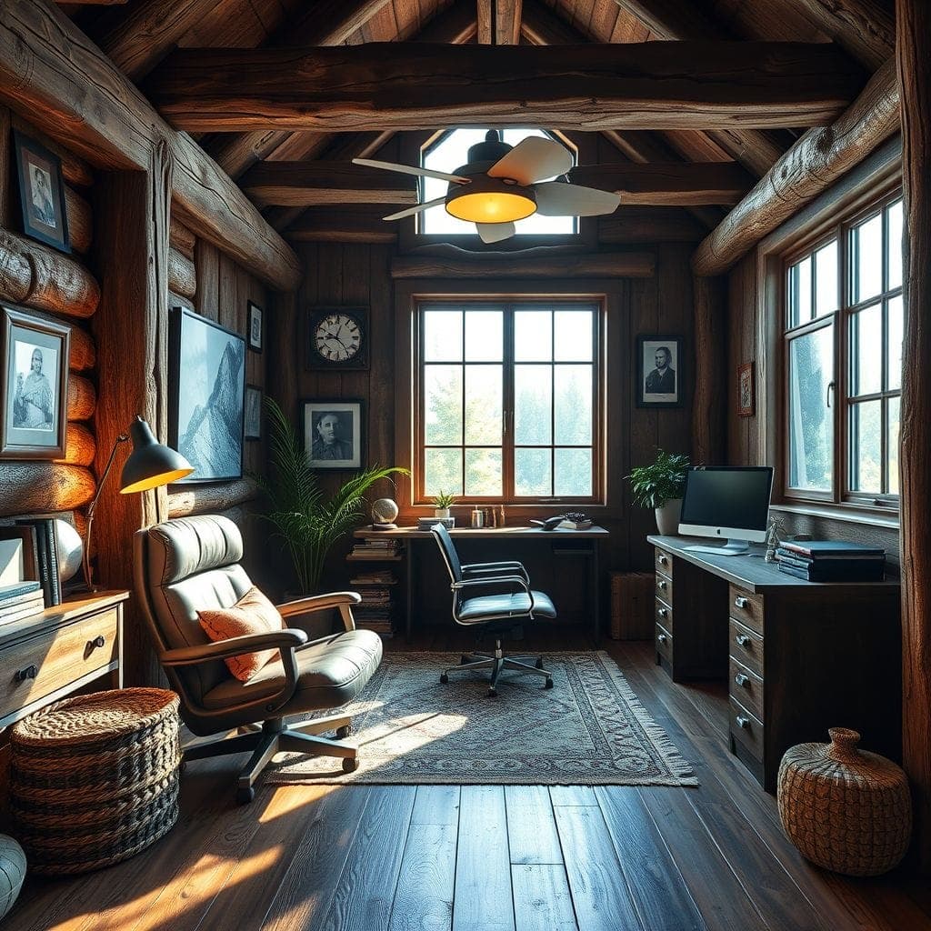 Rustic Home Office design example 2