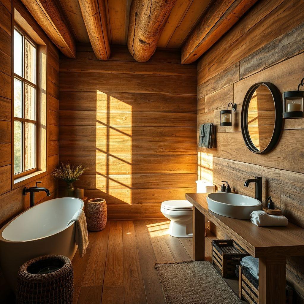 Rustic Hotel Bathroom design example 3