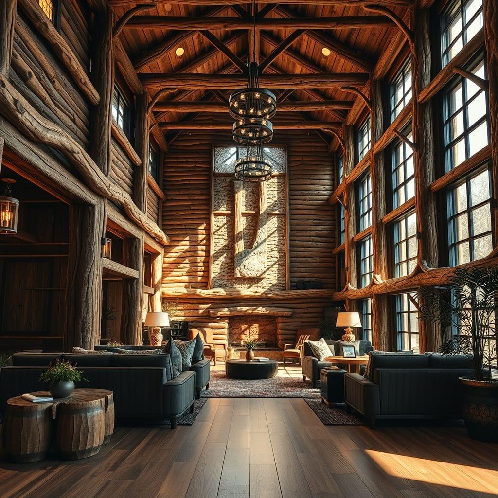 Rustic Hotel Lobby design example 3