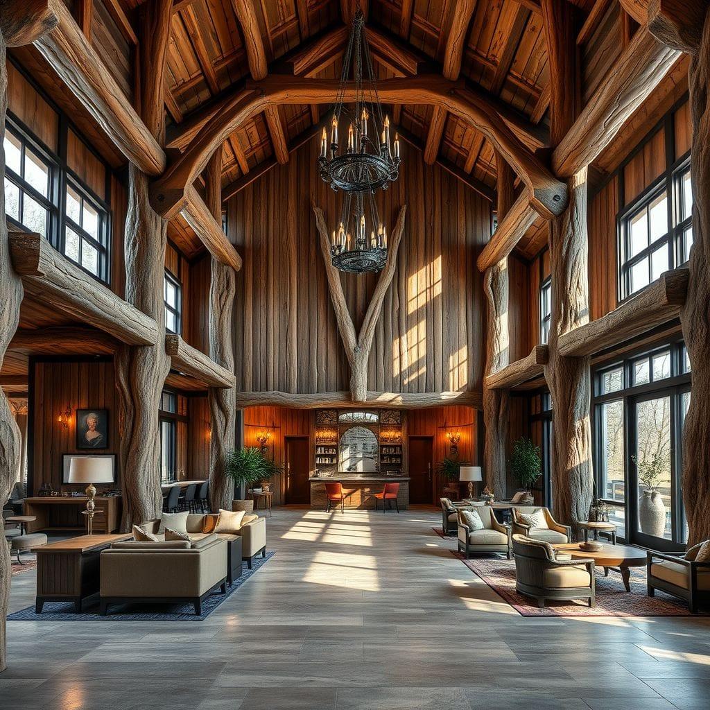 Rustic Hotel Lobby design example 4