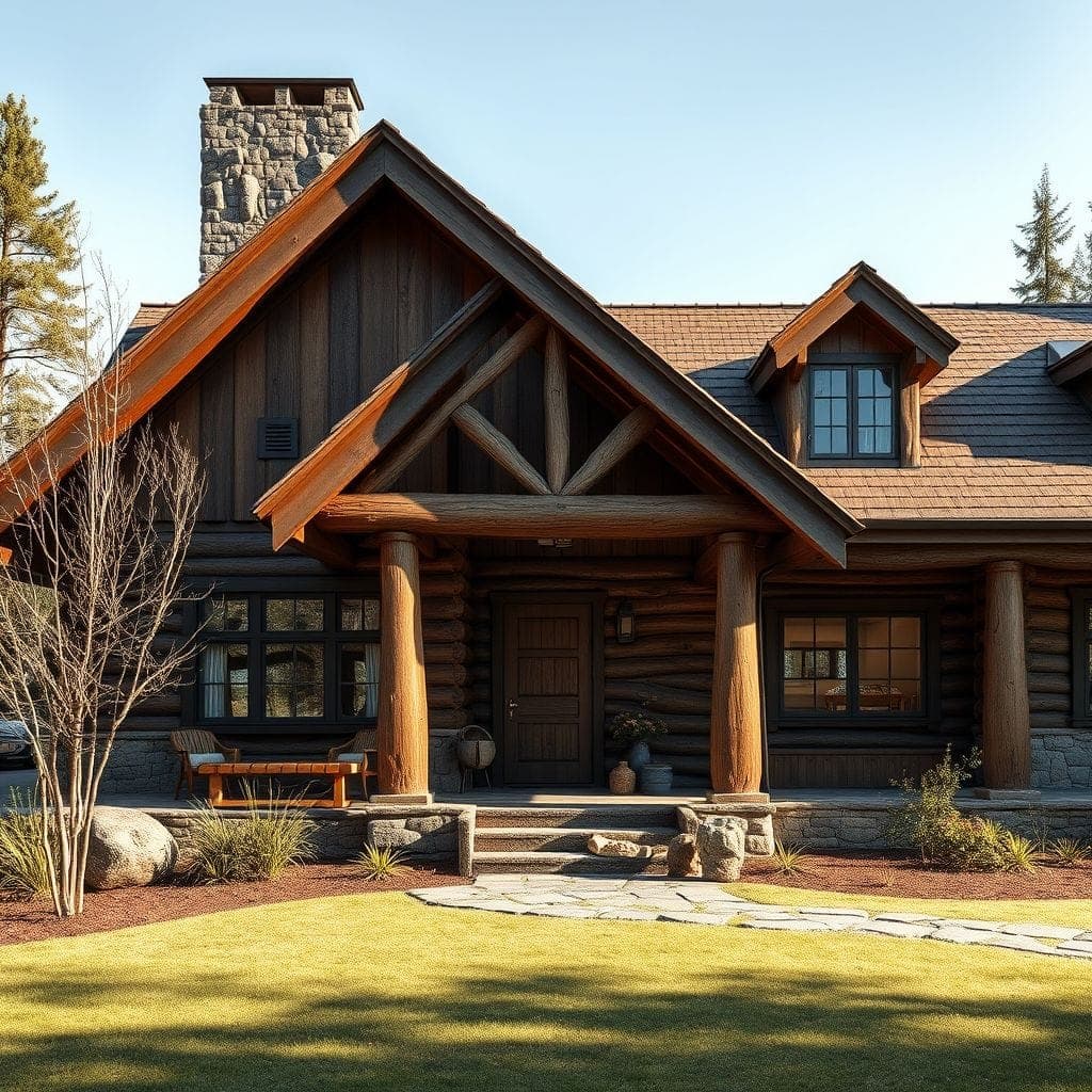 Rustic House Exterior design example 1