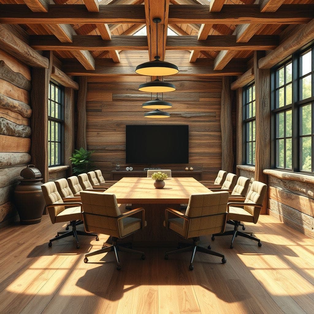 Rustic Meeting Room design example 1