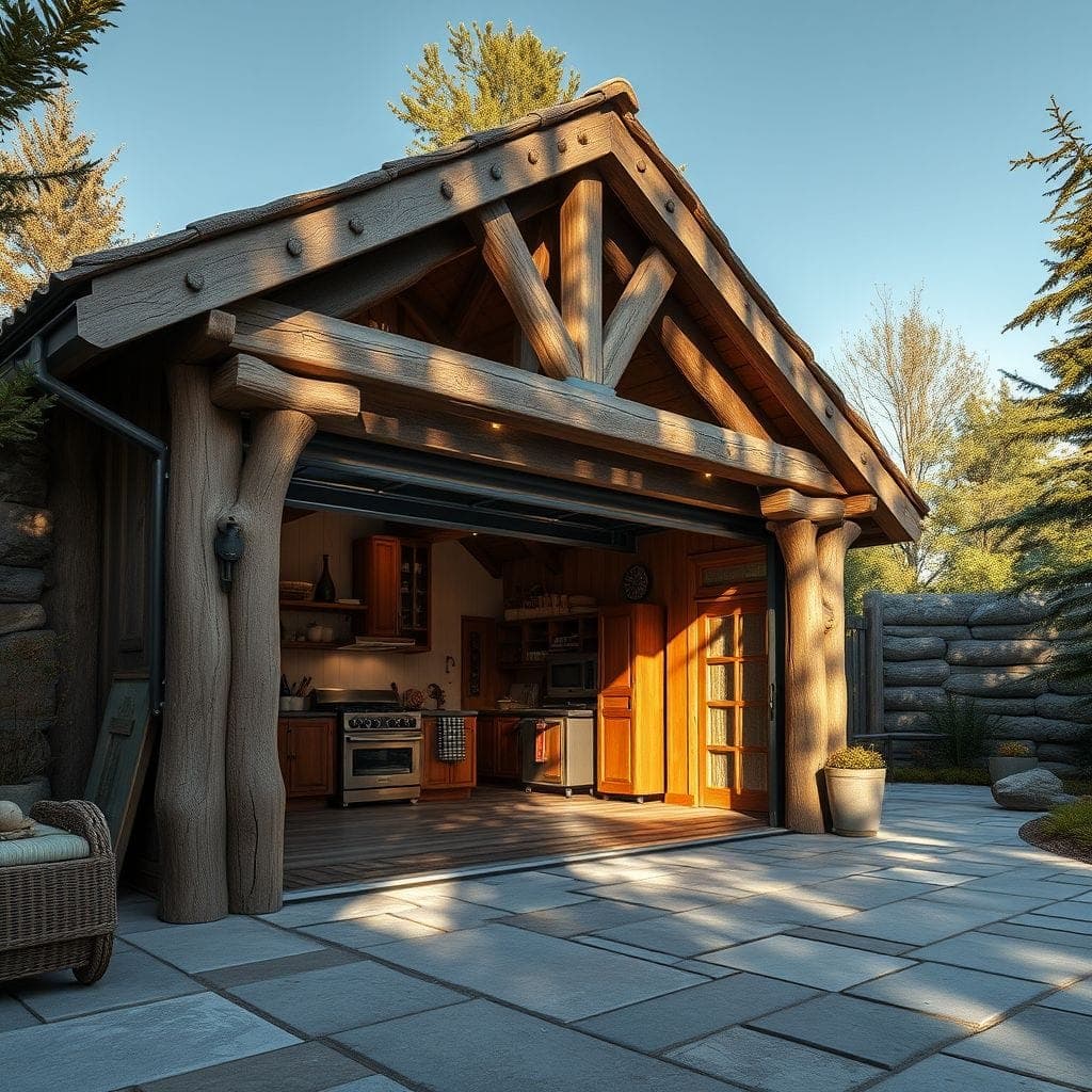 Rustic Outdoor Garage design example 2