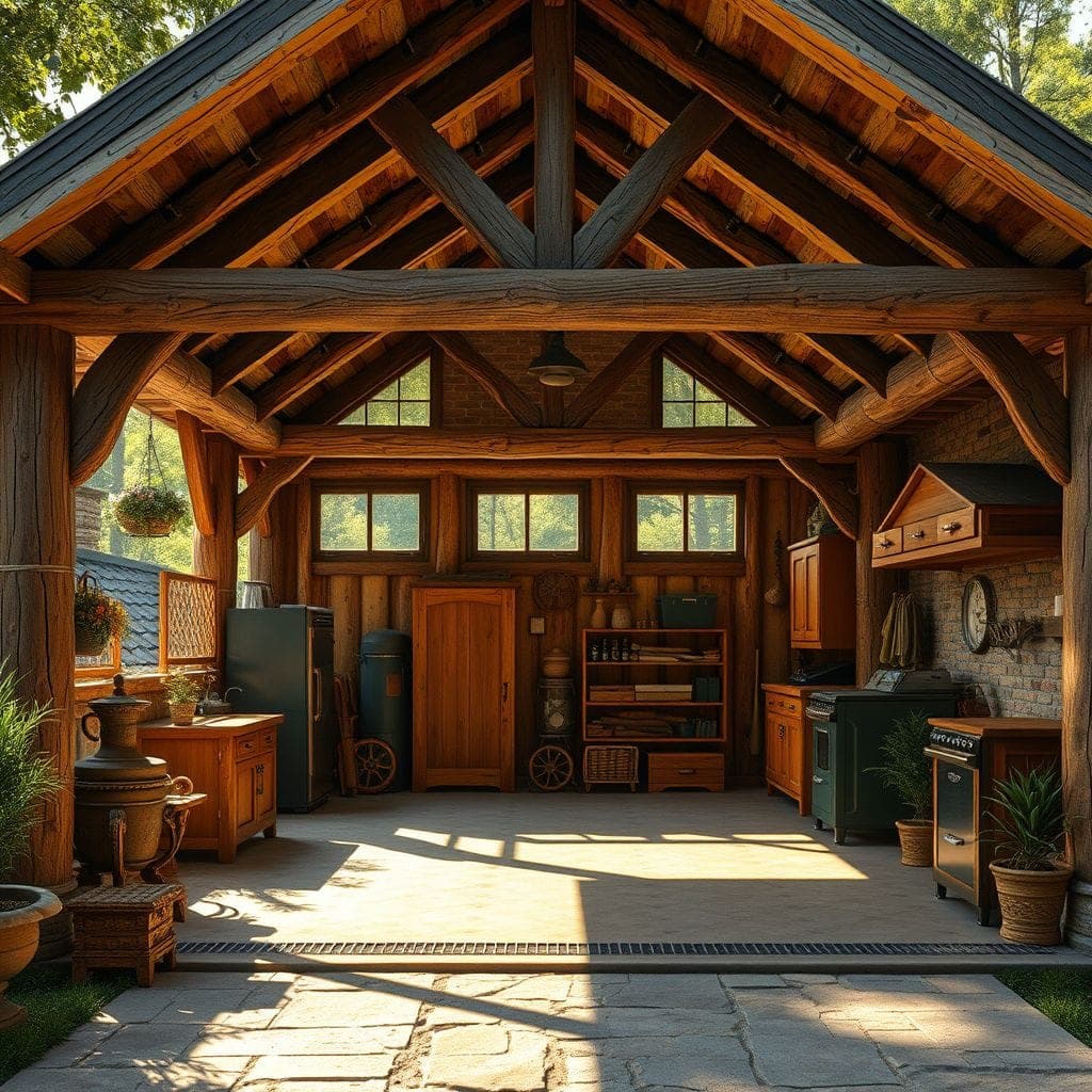 Rustic Outdoor Garage design example 4