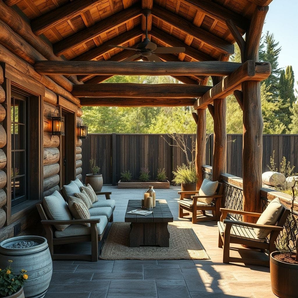 Rustic Outdoor Patio design example 1