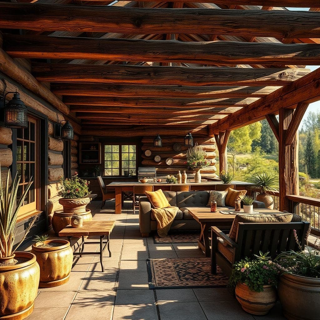 Rustic Outdoor Patio design example 3