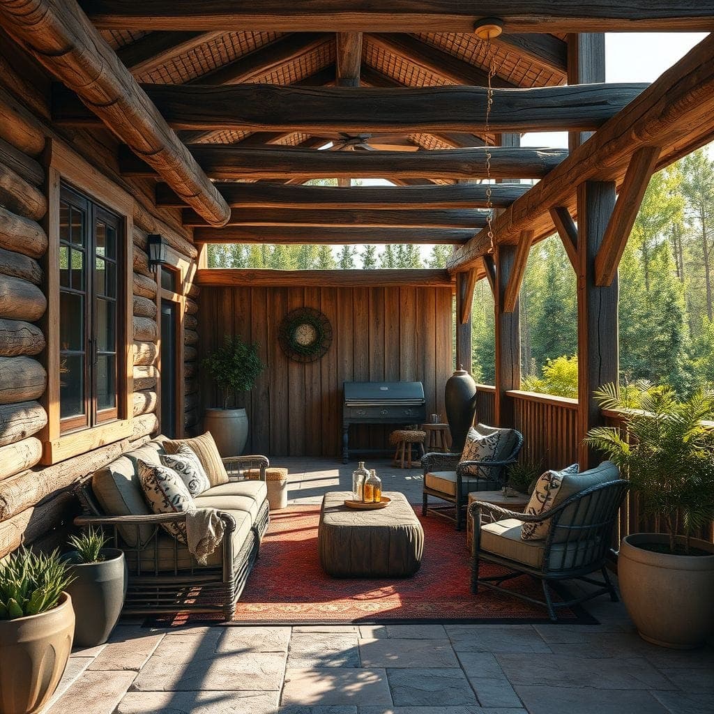 Rustic Outdoor Patio design example 4