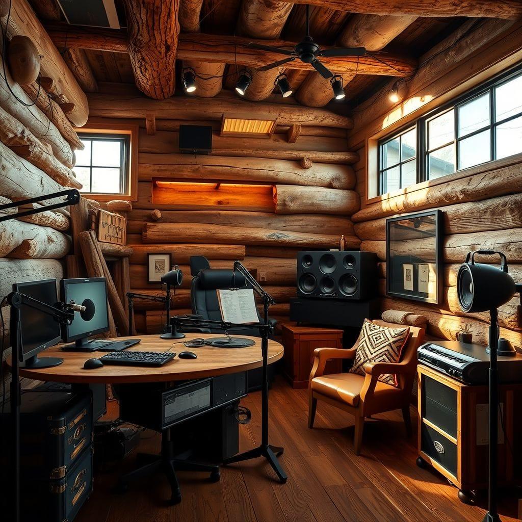 Rustic Podcast Studio design example 1