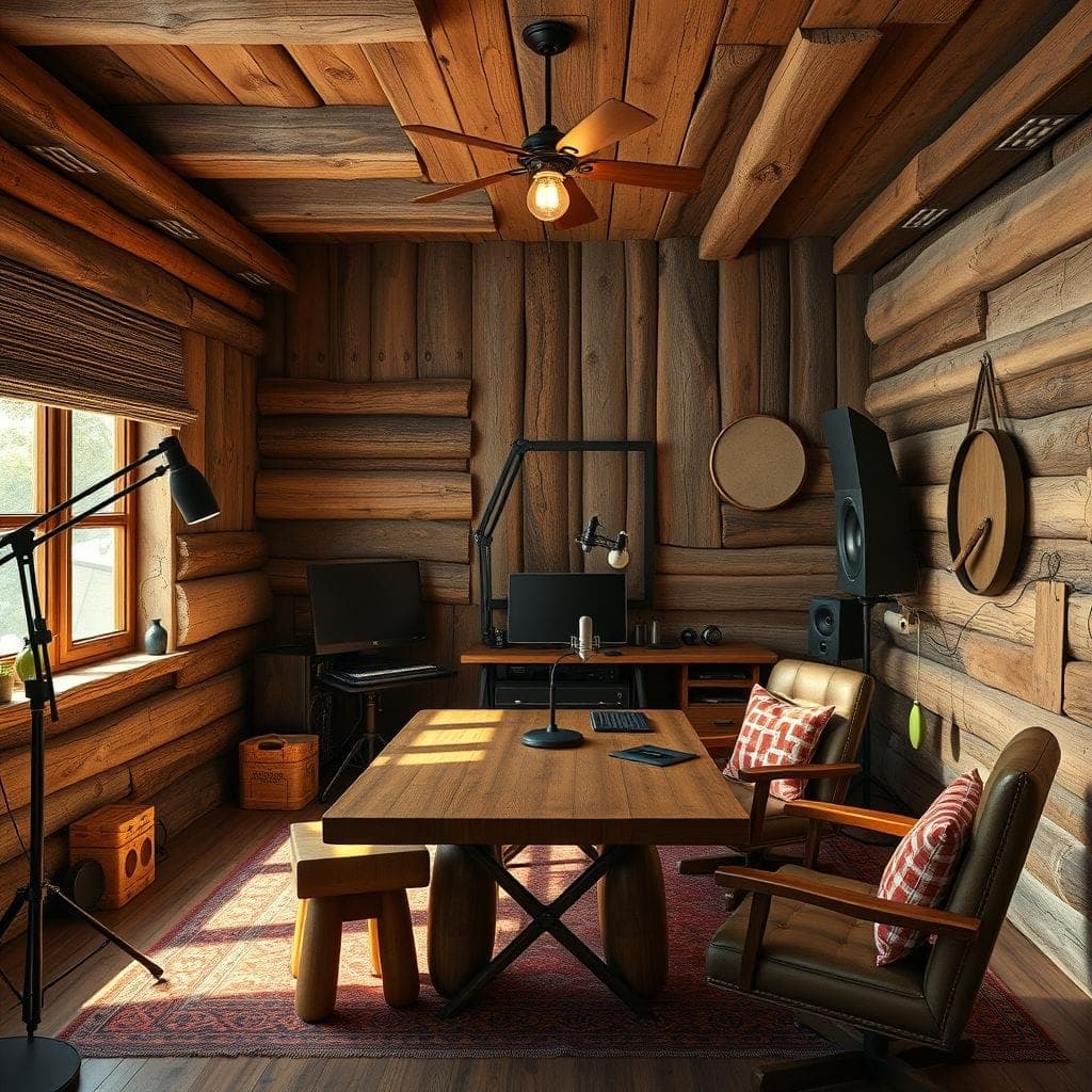 Rustic Podcast Studio design example 2