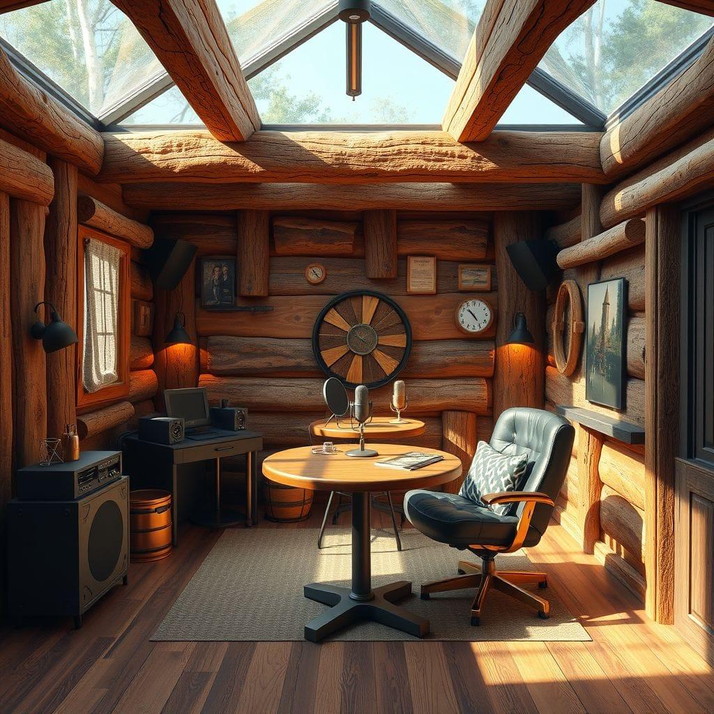Rustic Podcast Studio design example 3