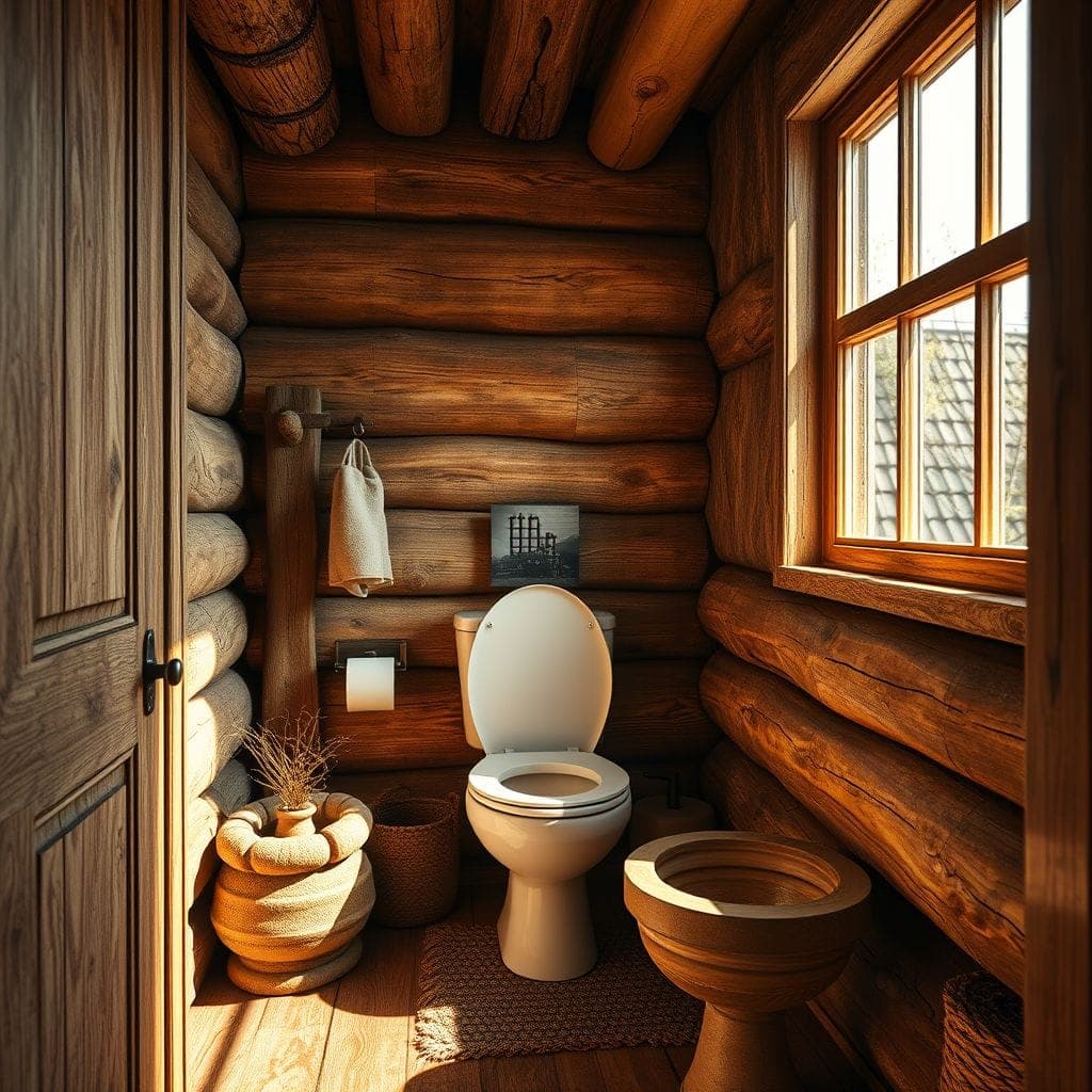Rustic Toilet design example 3