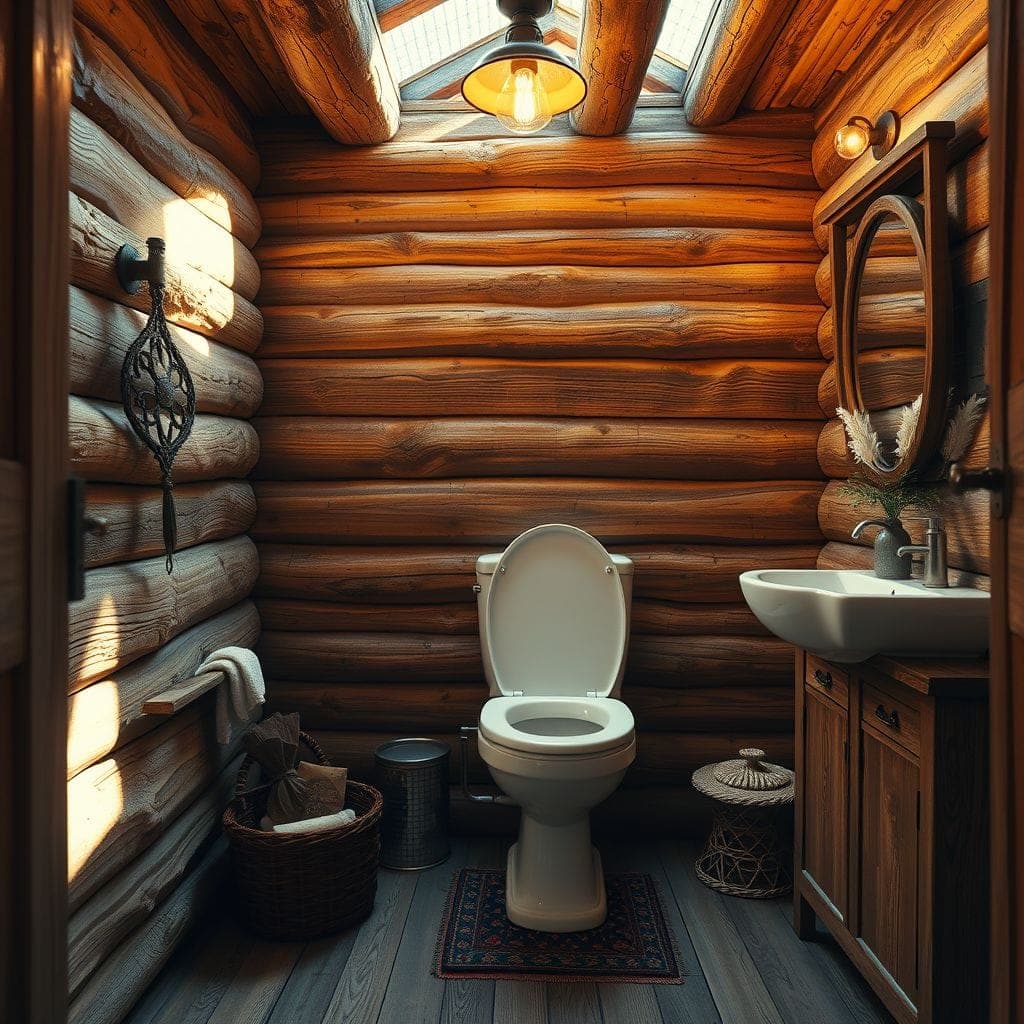 Rustic Toilet design example 4