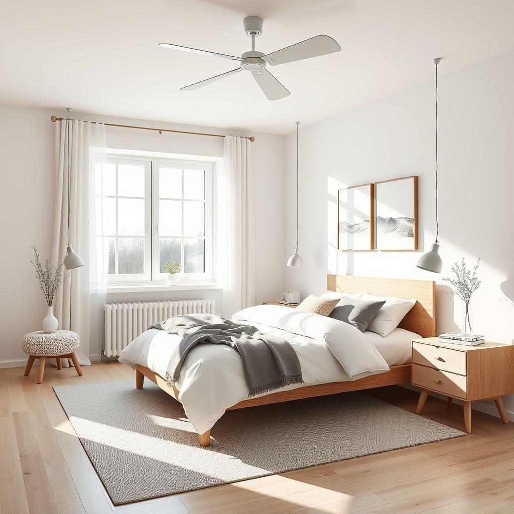 Scandinavian Bedroom design example 1