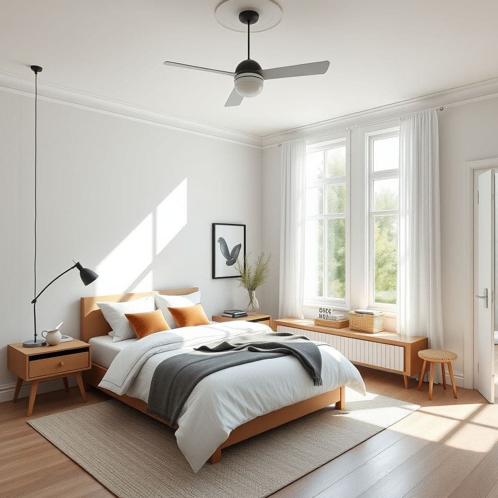 Scandinavian Bedroom design example 3