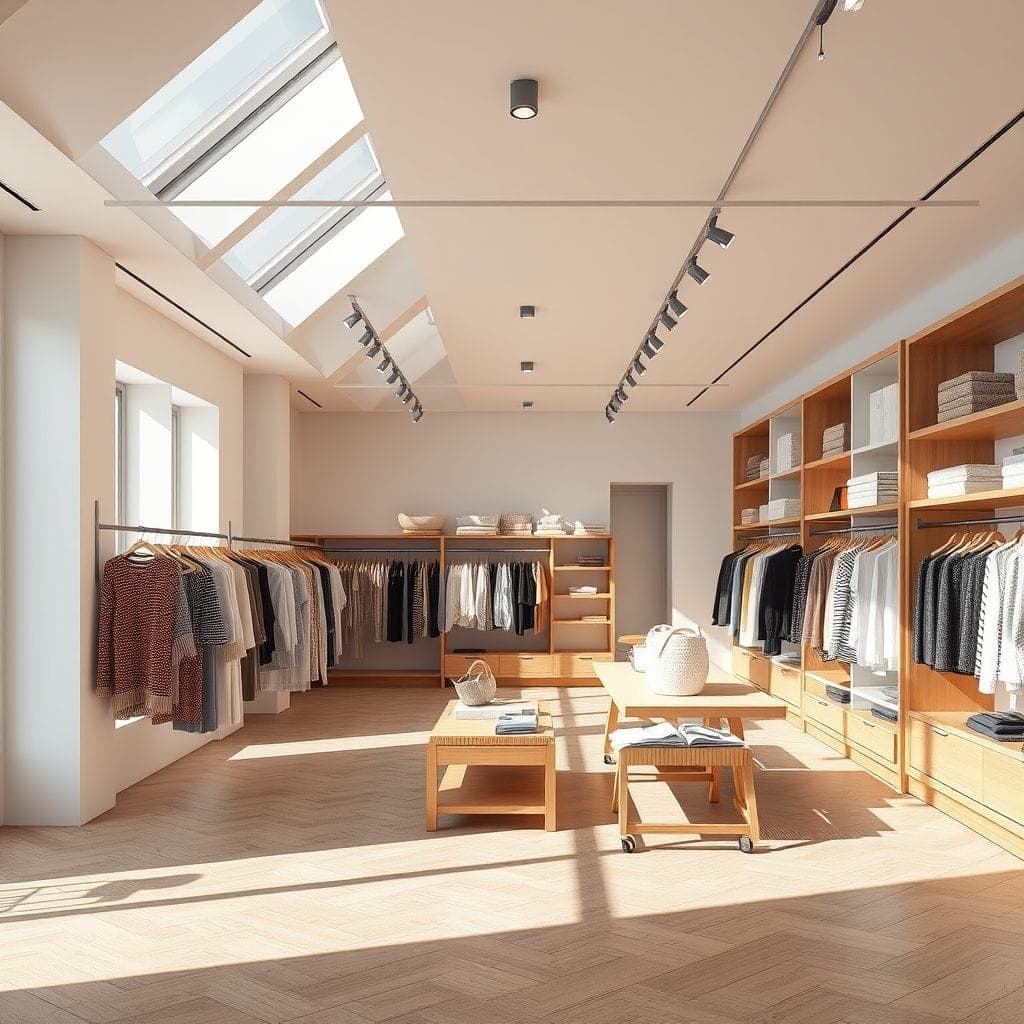 Scandinavian Clothing Store design example 1