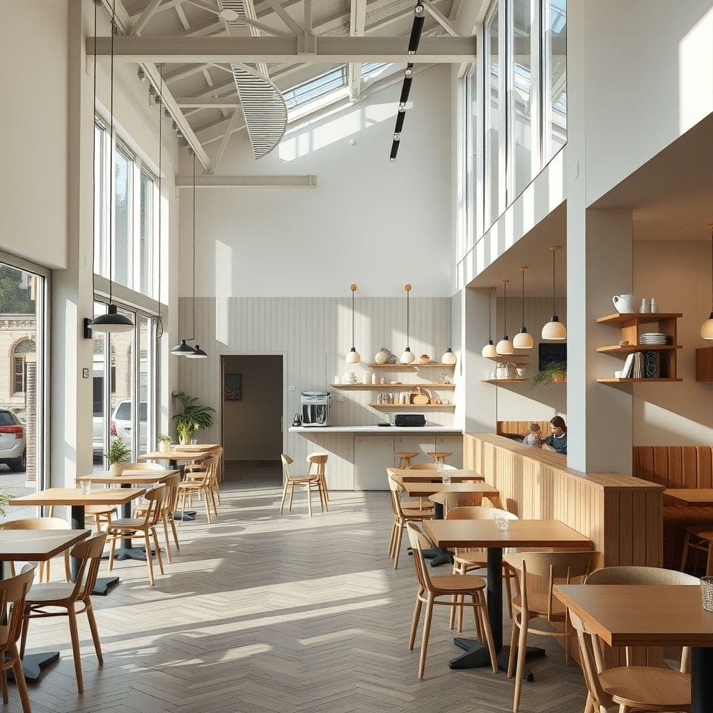 Scandinavian Coffee Shop design example 2