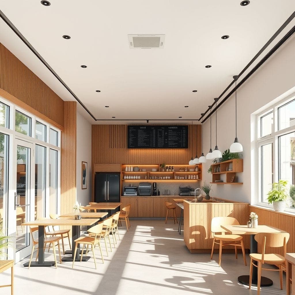 Scandinavian Coffee Shop design example 3