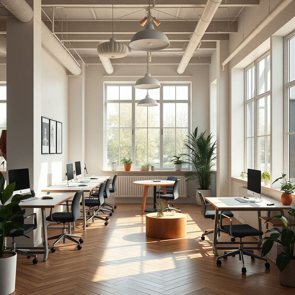 Scandinavian Coworking Space design example 1