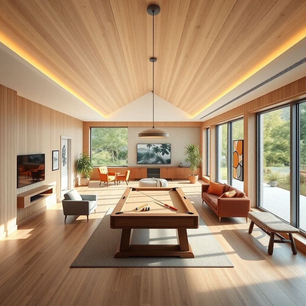 Scandinavian Game Room design example 3