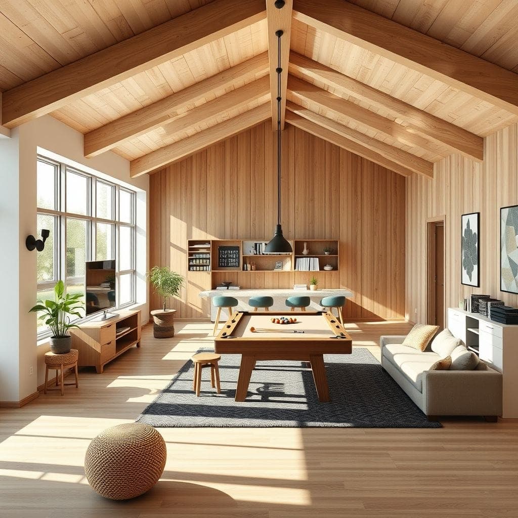 Scandinavian Game Room design example 4