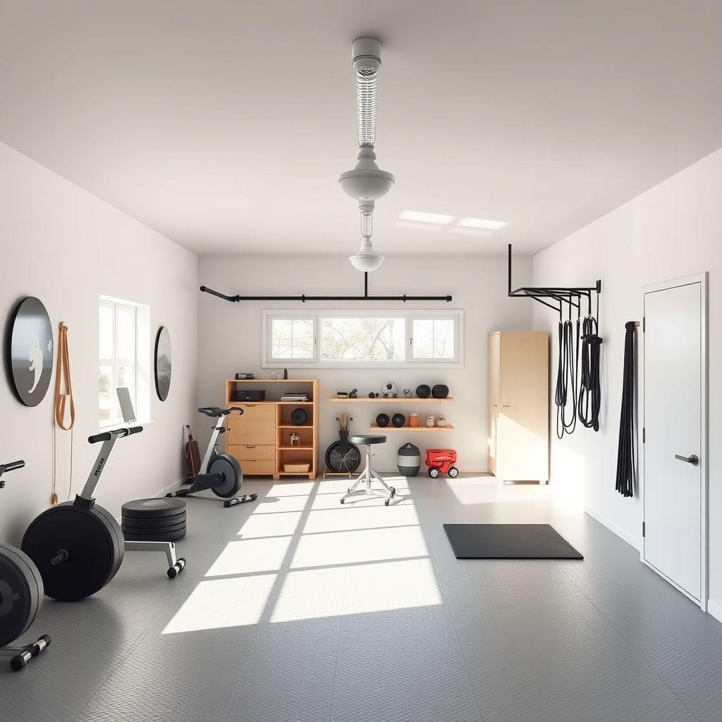 Scandinavian Garage Gym design example 4