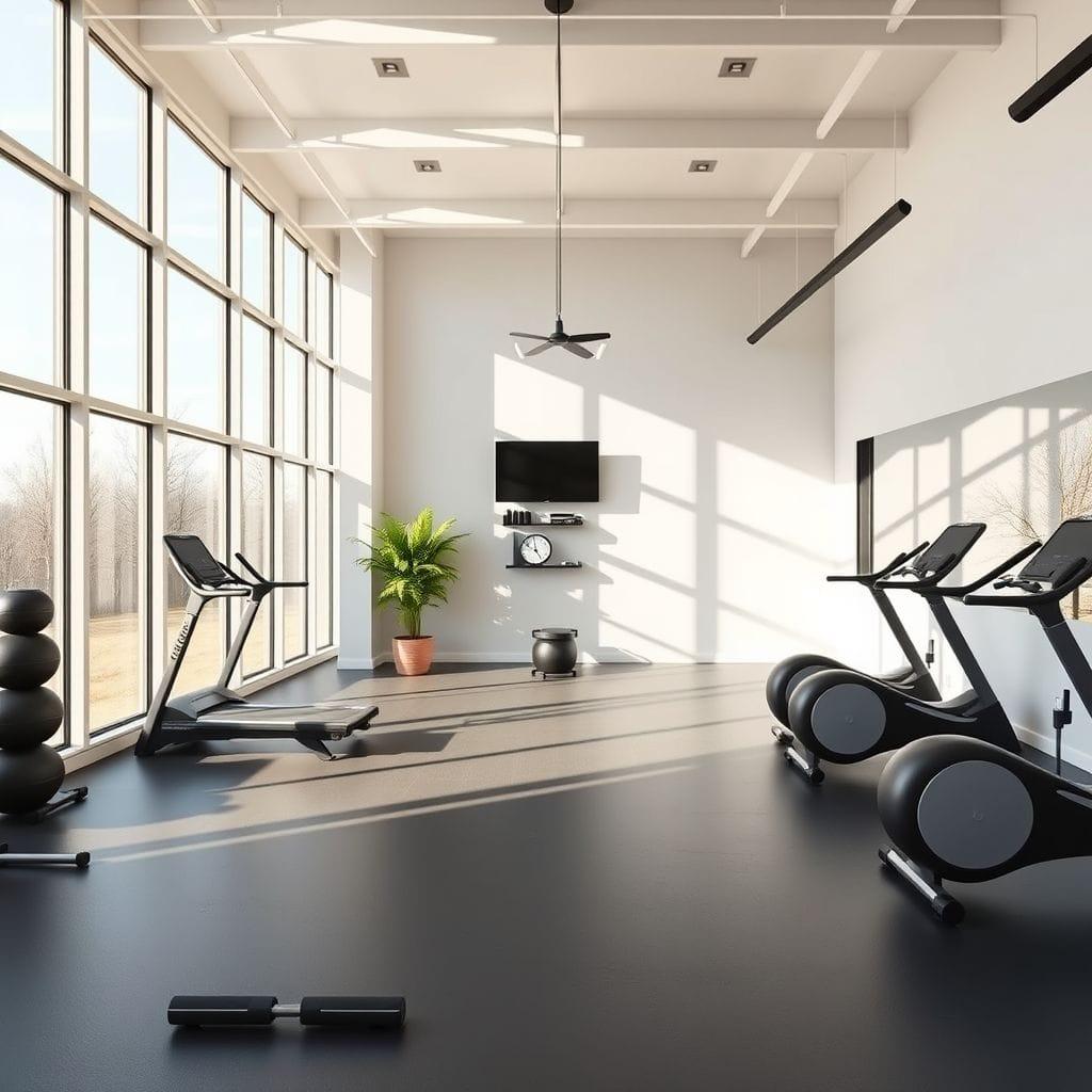 Scandinavian Home Gym design example 2