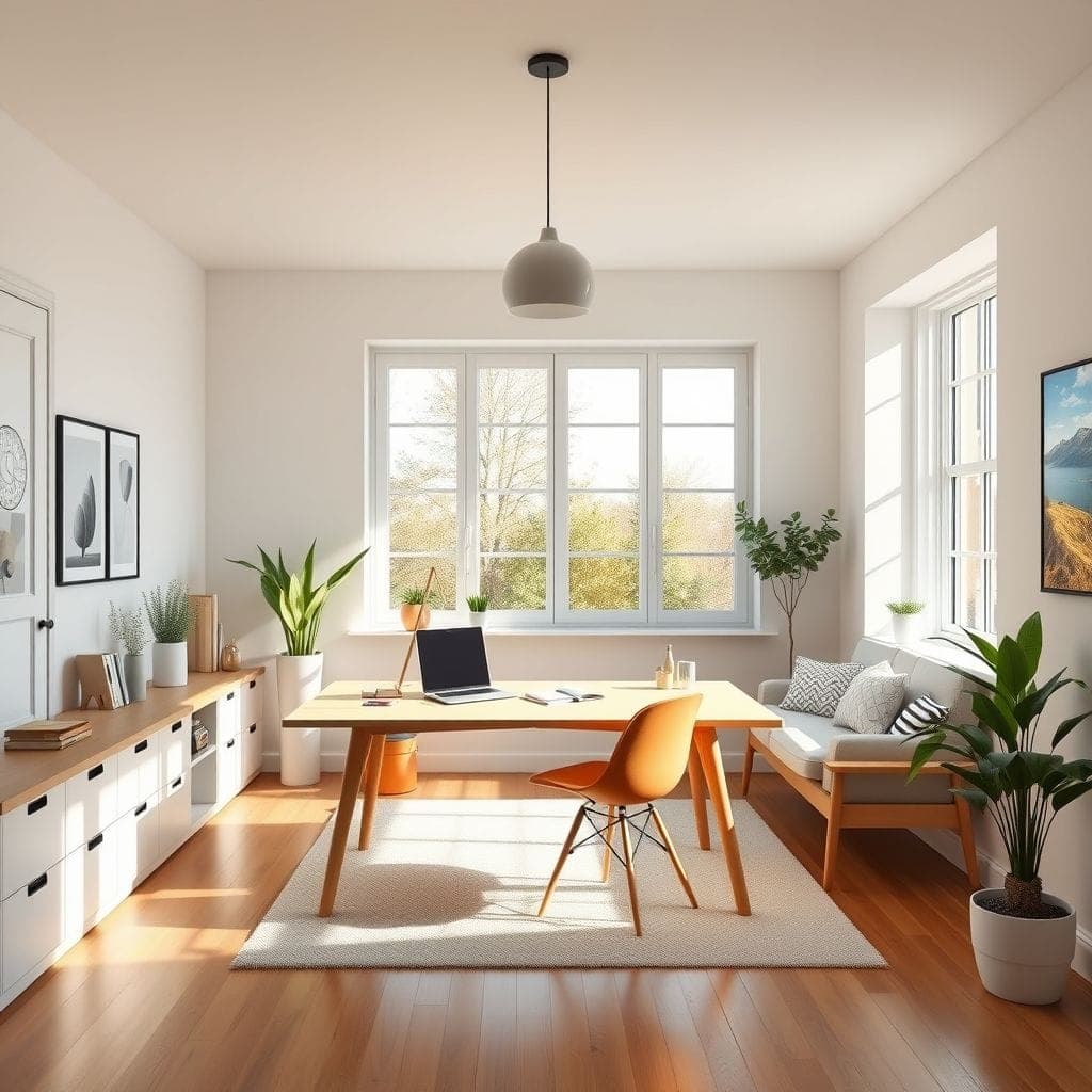 Scandinavian Home Office design example 4